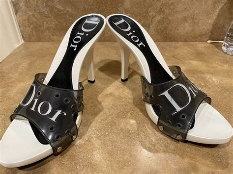 christian dior slide heels|vintage christian dior heels.